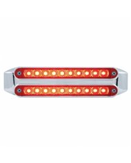 UP37197-Dual 10 LED 6-1/2" Light Bars (Stop, Turn & Tail) - Red LED/Red Lens