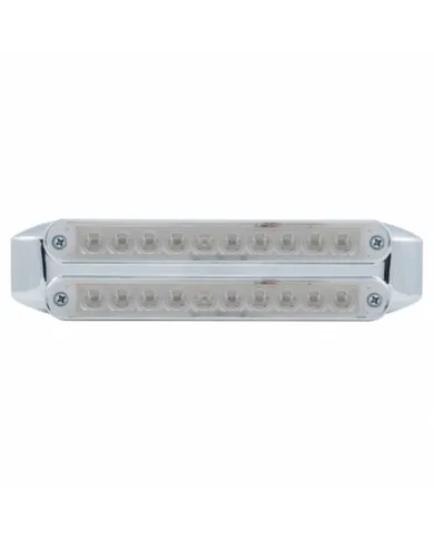 UP37199-Dual 10 LED 6-1/2" Light Bars (Stop, Turn & Tail) - Red LED/Clear Lens