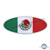 UP10924-Chrome Die Cast Oval Emblem - Mexico Flag