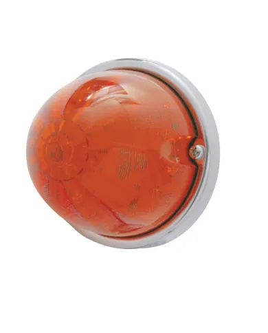 UP37311-17 LED Watermelon Flush Mount Kit With Low Profile Bezel - Amber LED/Dark Amber Lens