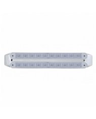 UP37327-Dual 10 LED 9" Light Bars (Stop, Turn & Tail) - Red LED/Clear Lens