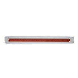 UP37315-Stainless Light Bracket With 23 SMD LED 17-1/4" Light Bar & Bezel - Red LED/Red Lens