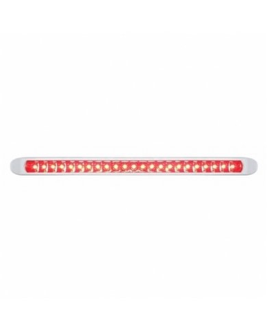 UP37511-23 LED 17-1/4" Reflector Light Bar With Bezel (Stop, Turn & Tail) - Red LED/Red Lens