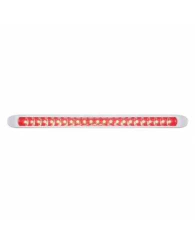 UP37511-23 LED 17-1/4" Reflector Light Bar With Bezel (Stop, Turn & Tail) - Red LED/Red Lens