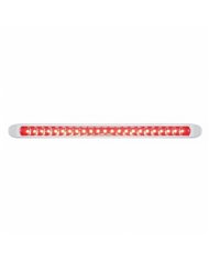 UP37511-23 LED 17-1/4" Reflector Light Bar With Bezel (Stop, Turn & Tail) - Red LED/Red Lens