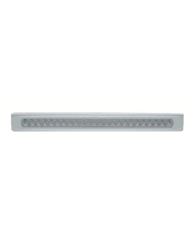 UP37317-Stainless Light Bracket With 23 SMD LED 17-1/4" Light Bar & Bezel - Red LED/Clear Lens