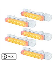 UP37590P5-6 LED Competition Series Exterior Visor Light For 1996-2024 Volvo VNL-Amber LED/Clear Lens(5 Pcs)