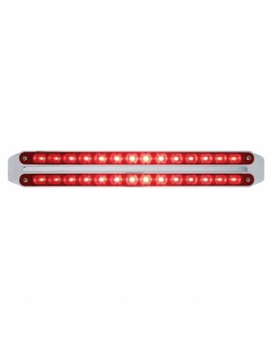 UP37666-Dual 14 LED 12" Light Bars (Stop, Turn & Tail) - Red LED/Red Lens