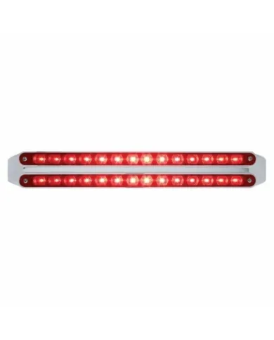 UP37666-Dual 14 LED 12" Light Bars (Stop, Turn & Tail) - Red LED/Red Lens