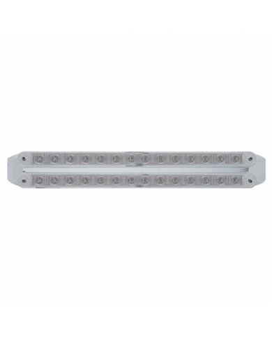 UP37668-Dual 14 LED 12" Light Bars (Stop, Turn & Tail) - Red LED/Clear Lens