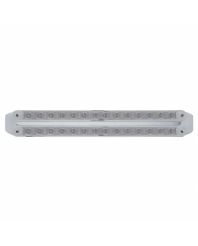 UP37668-Dual 14 LED 12" Light Bars (Stop, Turn & Tail) - Red LED/Clear Lens