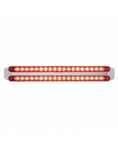 UP37679-Dual 19 LED 12" Reflector Light Bars (Stop, Turn & Tail) - Red LED/Red Lens