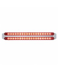 UP37679-Dual 19 LED 12" Reflector Light Bars (Stop, Turn & Tail) - Red LED/Red Lens