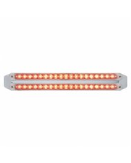 UP37681-Dual 19 LED 12" Reflector Light Bars (Stop, Turn & Tail) - Red LED/Clear Lens