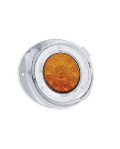 UP37402-10 LED Freightliner Daytime Running Light Conversion Kit With Visor (Driver) - Amber LED/Amber Lens