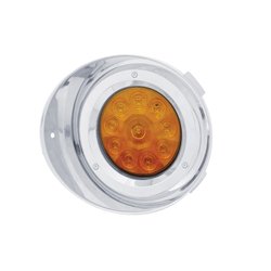 UP37403-10 LED Freightliner Daytime Running Light Conversion Kit Without Visor (Driver) - Amber LED/Amber Lens