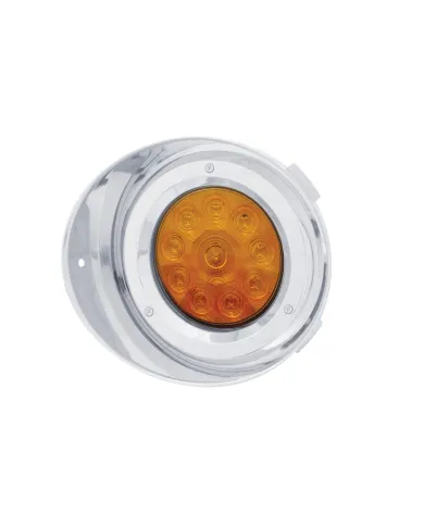 UP37403-10 LED Freightliner Daytime Running Light Conversion Kit Without Visor (Driver) - Amber LED/Amber Lens