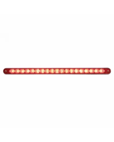 UP37941-19 LED 12" Reflector Light Bar With Bezel (Stop, Turn & Tail) - Red LED/Red Lens