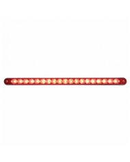 UP37941-19 LED 12" Reflector Light Bar With Bezel (Stop, Turn & Tail) - Red LED/Red Lens
