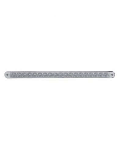 UP37943-19 LED 12" Reflector Light Bar With Bezel (Stop, Turn & Tail) - Red LED/Clear Lens