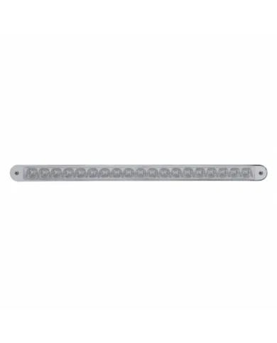 UP37943-19 LED 12" Reflector Light Bar With Bezel (Stop, Turn & Tail) - Red LED/Clear Lens