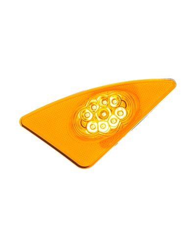 UP38037-9 LED Competition Series Fender Light For 2007-2017 Kenworth T660 (Driver) -Amber LED/Lens