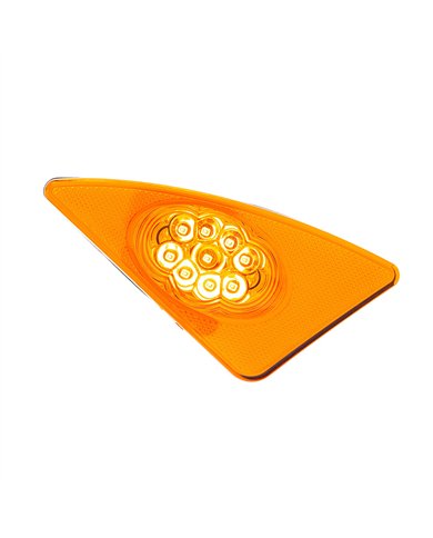 UP38038-9 LED Competition Series Fender Light For 2007-2017 Kenworth T660 (Passenger) -Amber LED/Lens