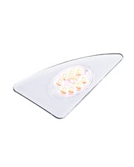 UP38039-9 LED Competition Series Fender Light For 2007-2017 Kenworth T660 (Driver) -Amber LED/Clear Lens