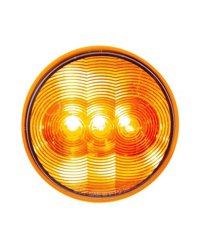 UP38063B-3 LED 4" Round Light(Turn Signal)-Amber LED/Amber Lens