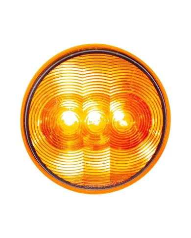 UP38063B-3 LED 4" Round Light(Turn Signal)-Amber LED/Amber Lens