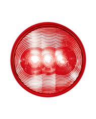 UP38064B-3 LED 4" Round Light (Stop, Turn, & Tail)-Red LED/Red Lens