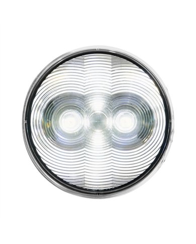 UP38065B-6 LED 4" Round Light (Back-Up)-White LED/Clear Lens