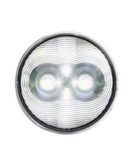 UP38065B-6 LED 4" Round Light (Back-Up)-White LED/Clear Lens