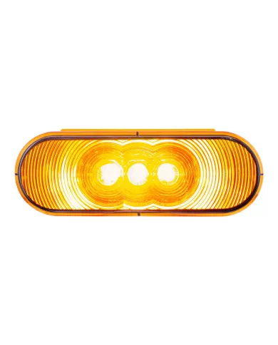 UP38066B-3 LED 6" Oval Light(Turn Signal)-Amber LED/Amber Lens
