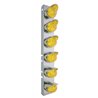 UP37462-SS Front Air Cleaner Bracket With 12X 19 LED Bullet Style Lights & Visors For Peterbilt-Amber LED & Lens
