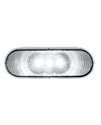 UP38068B-6 LED 6" Oval Light (Back-Up)-White LED/Clear Lens