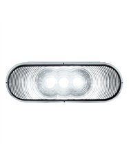 UP38068B-6 LED 6" Oval Light (Back-Up)-White LED/Clear Lens