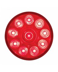 UP38098-10 LED 4" Round Light (Stop, Turn & Tail) - Red LED/Red Lens