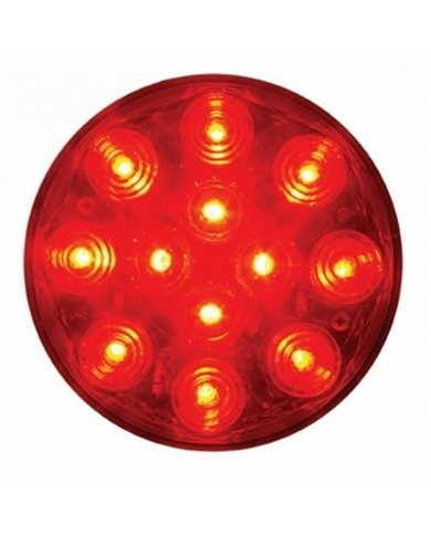 UP38112-12 LED 4" Round Light (Stop, Turn & Tail) - Red LED/Red Lens