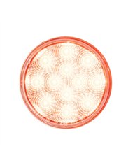 UP38117-12 LED 4" Round Reflector Light (Stop, Turn & Tail) - Red LED/Clear Lens