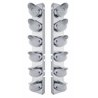 UP37463-SS Front Air Cleaner Bracket With 12X 19 LED Bullet Style Lights & Visors For Peterbilt-Amber LED/Clear Lens