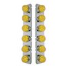 UP37464-SS Front Air Cleaner Bracket With 12X 19 LED Bullet Style Lights & Bezels For Peterbilt-Amber LED & Lens