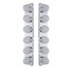 UP37465-SS Front Air Cleaner Bracket With 12X 19 LED Bullet Style Lights & Bezels For Peterbilt-Amber LED/Clear Lens