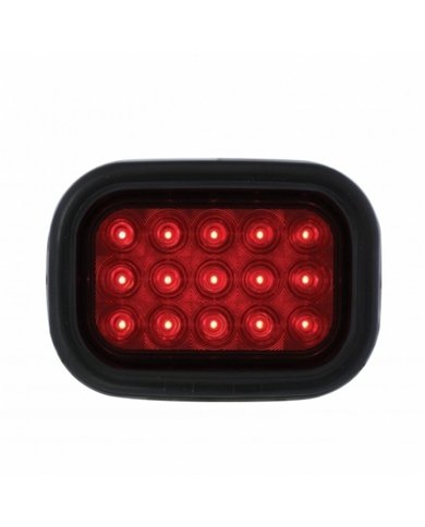 UP38747BRK-15 LED Rectangular Light Kit (Stop, Turn & Tail) - Red LED/Red Lens