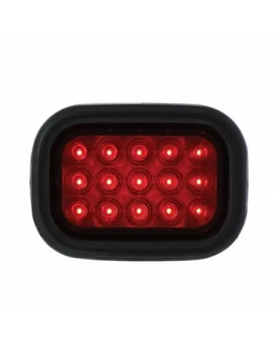 UP38747BRK-15 LED Rectangular Light Kit (Stop, Turn & Tail) - Red LED/Red Lens
