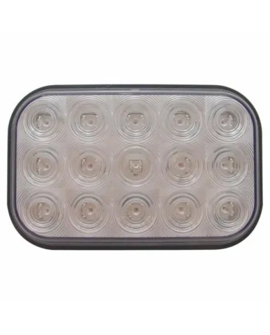UP38749-15 LED Rectangular Light (Stop, Turn & Tail) - Red LED/Clear Lens