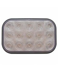 UP38749-15 LED Rectangular Light (Stop, Turn & Tail) - Red LED/Clear Lens