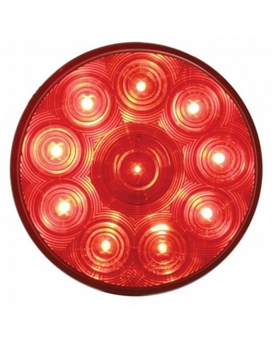 UP38770-10 LED 4" Round Light (Stop, Turn & Tail) - Red LED/Red Lens