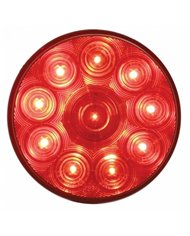 UP38770-10 LED 4" Round Light (Stop, Turn & Tail) - Red LED/Red Lens