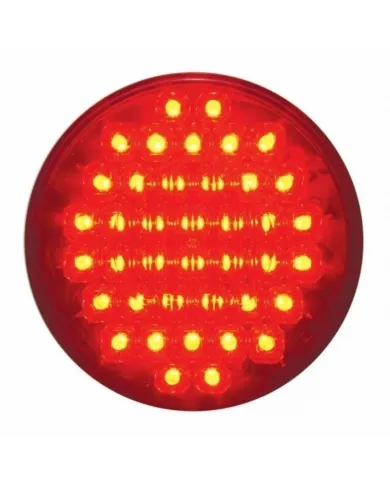 UP38780-40 LED 4" Round Light (Stop, Turn & Tail) - Red LED/Red Lens